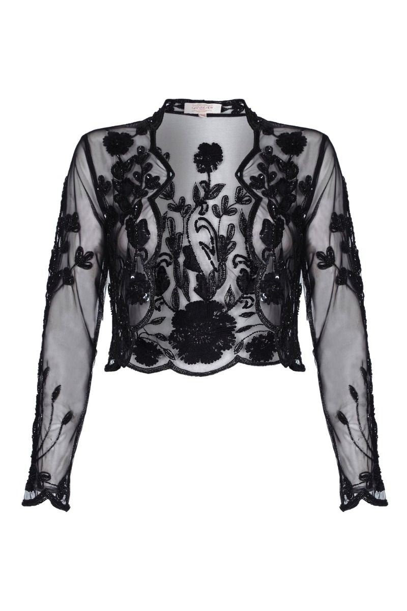Great Gatsby Inspired Bolero in Black