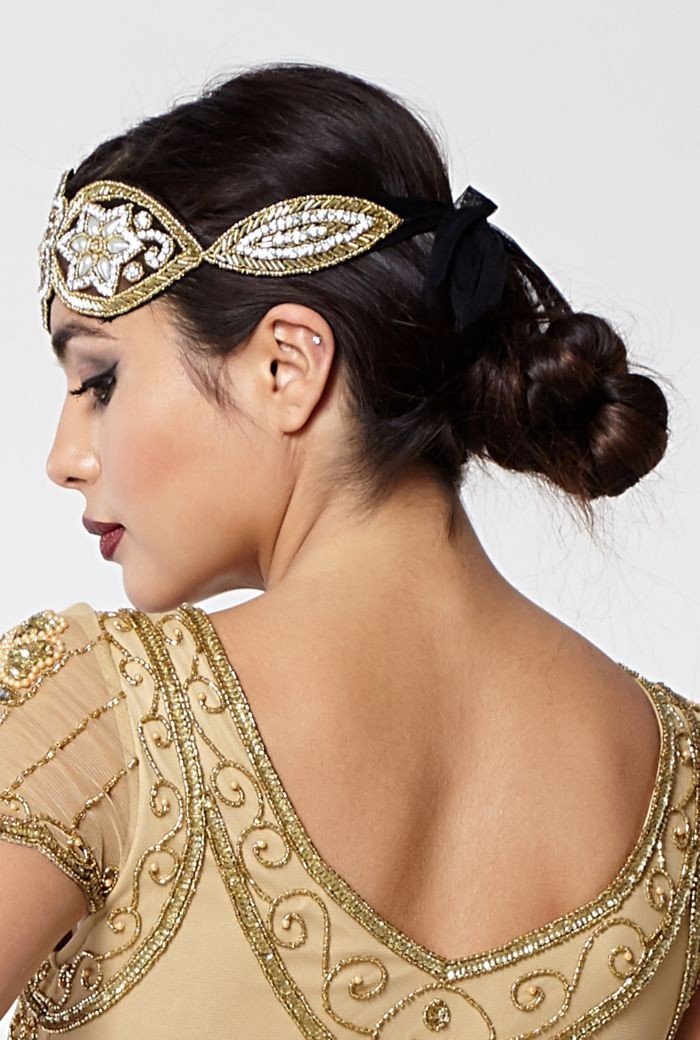 Roaring 20s Style Headband in Gold & Silver