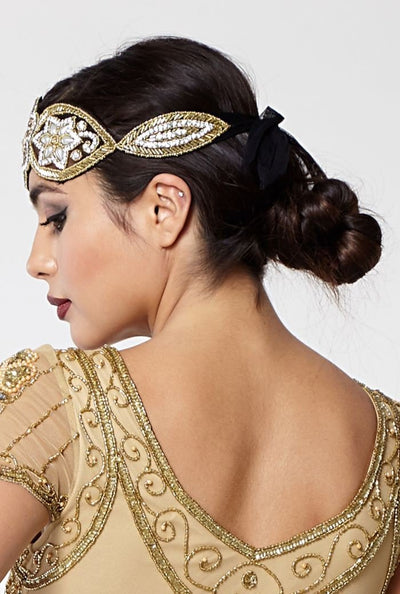 Roaring 20s Style Headband in Gold & Silver