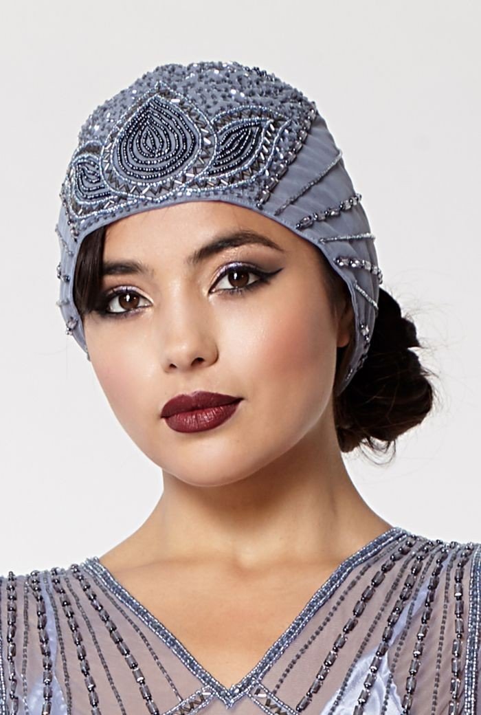 Vintage Inspired Flapper Cap in Lilac - SOLD OUT