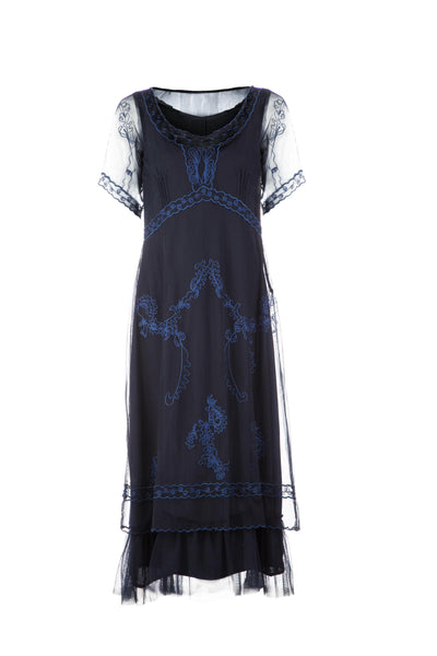 Rachel CL-168 Vintage Style Party Dress in Sapphire by Nataya