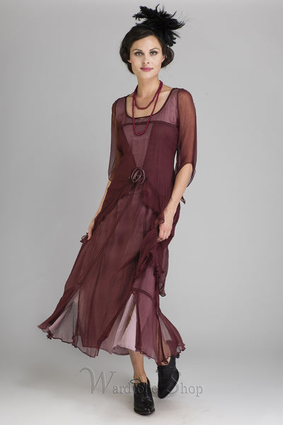 Great Gatsby Party Dress in Garnet by Nataya
