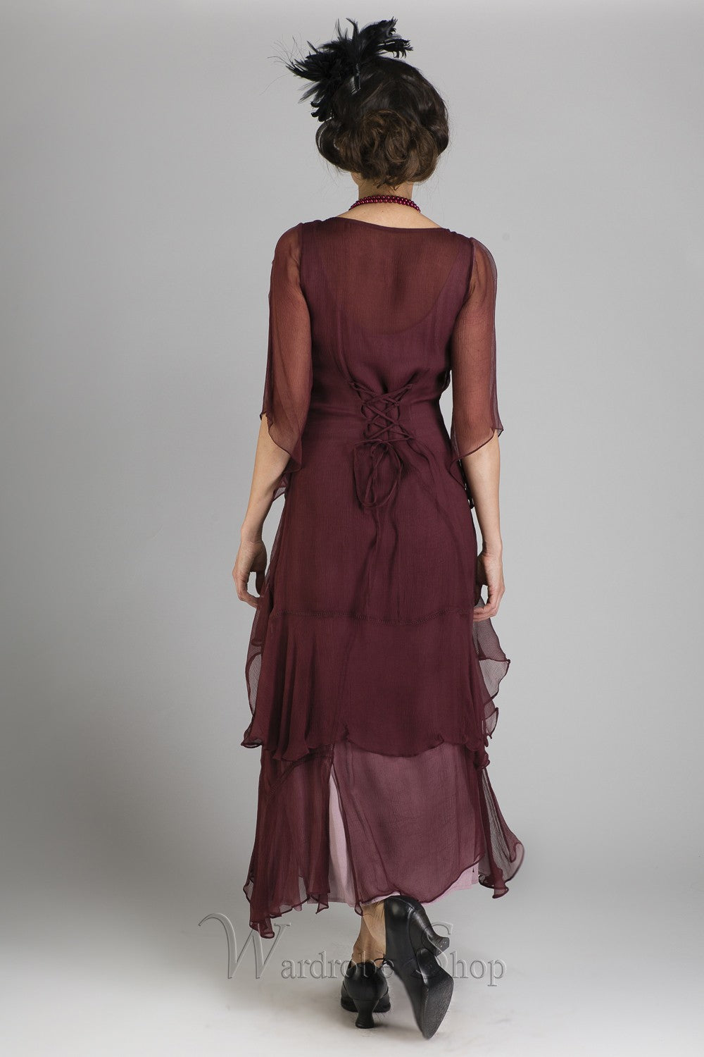 Great Gatsby Party Dress in Garnet by Nataya