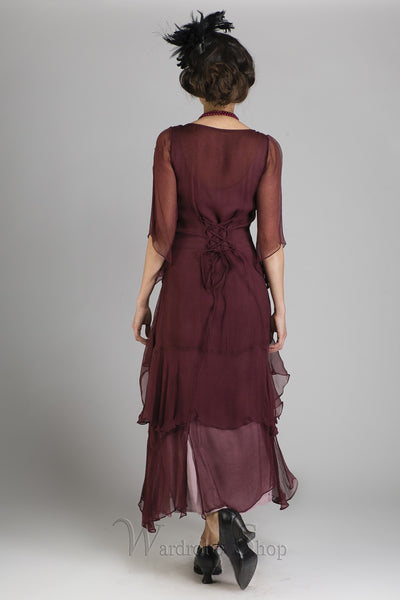 Great Gatsby Party Dress in Garnet by Nataya