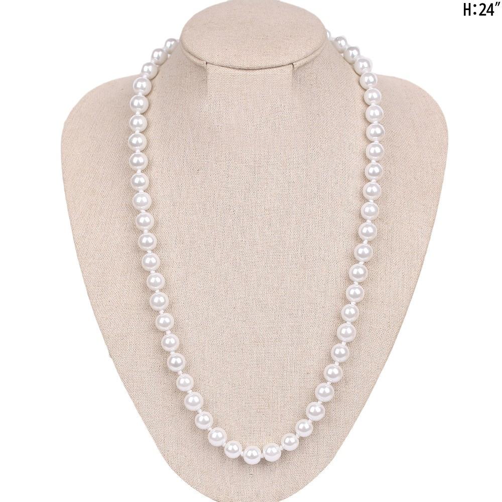 Roaring 20s Pearl Necklace in White