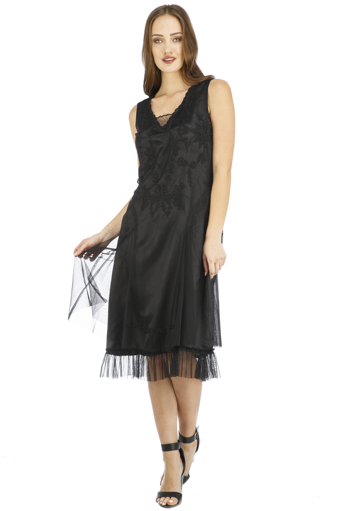 Age of Love Tara AL-254 Vintage Style Party Dress in Black by Nataya