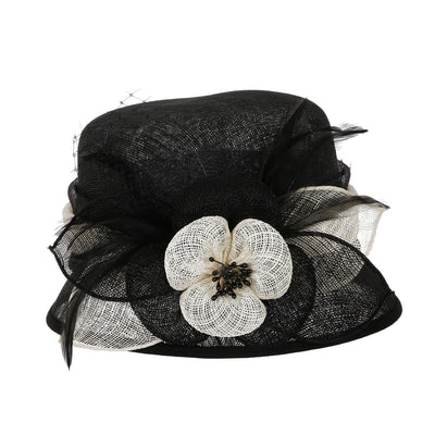 1920s Flapper Sinamay Hat in Black-White - SOLD OUT