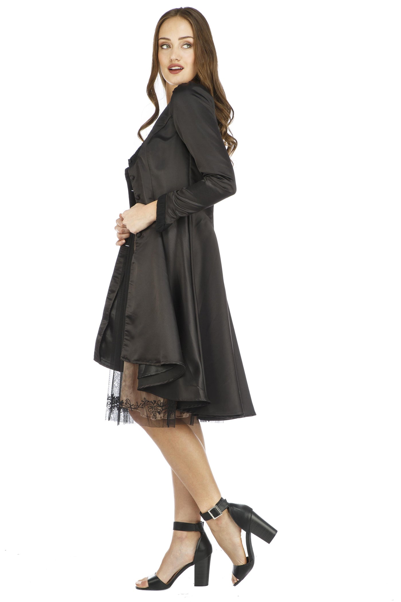 Adele Vintage Style Jacket AL-433 in Black by Nataya