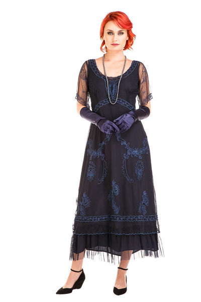 Rachel CL-168 Vintage Style Party Dress in Sapphire by Nataya