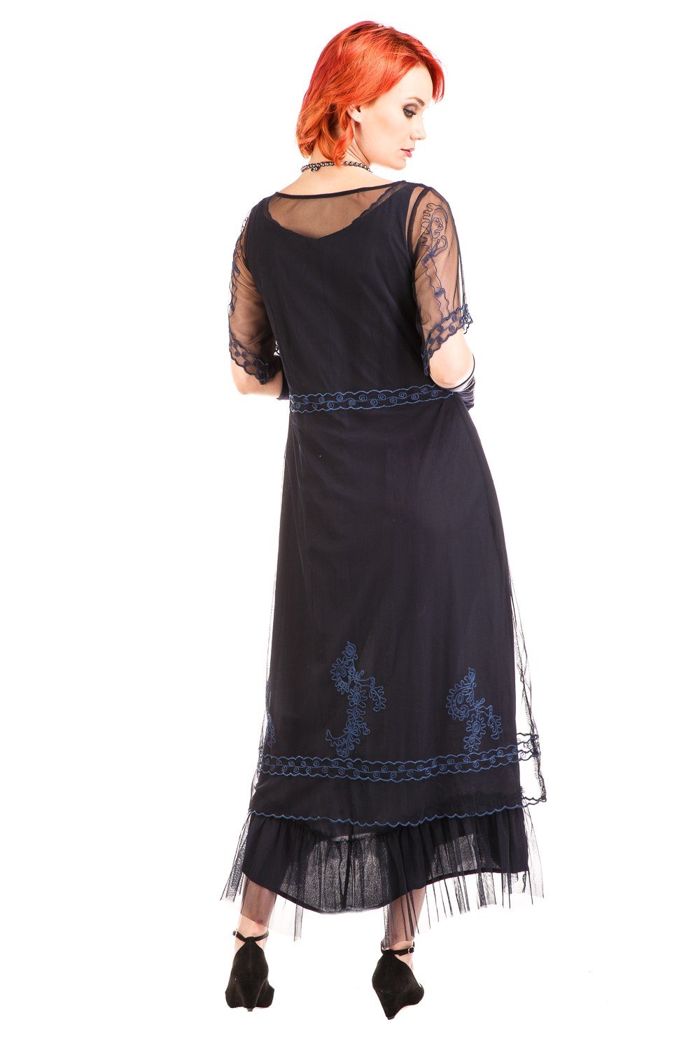 Rachel CL-168 Vintage Style Party Dress in Sapphire by Nataya