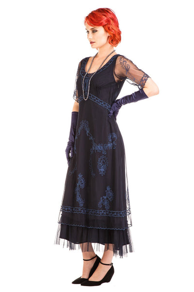 Rachel CL-168 Vintage Style Party Dress in Sapphire by Nataya