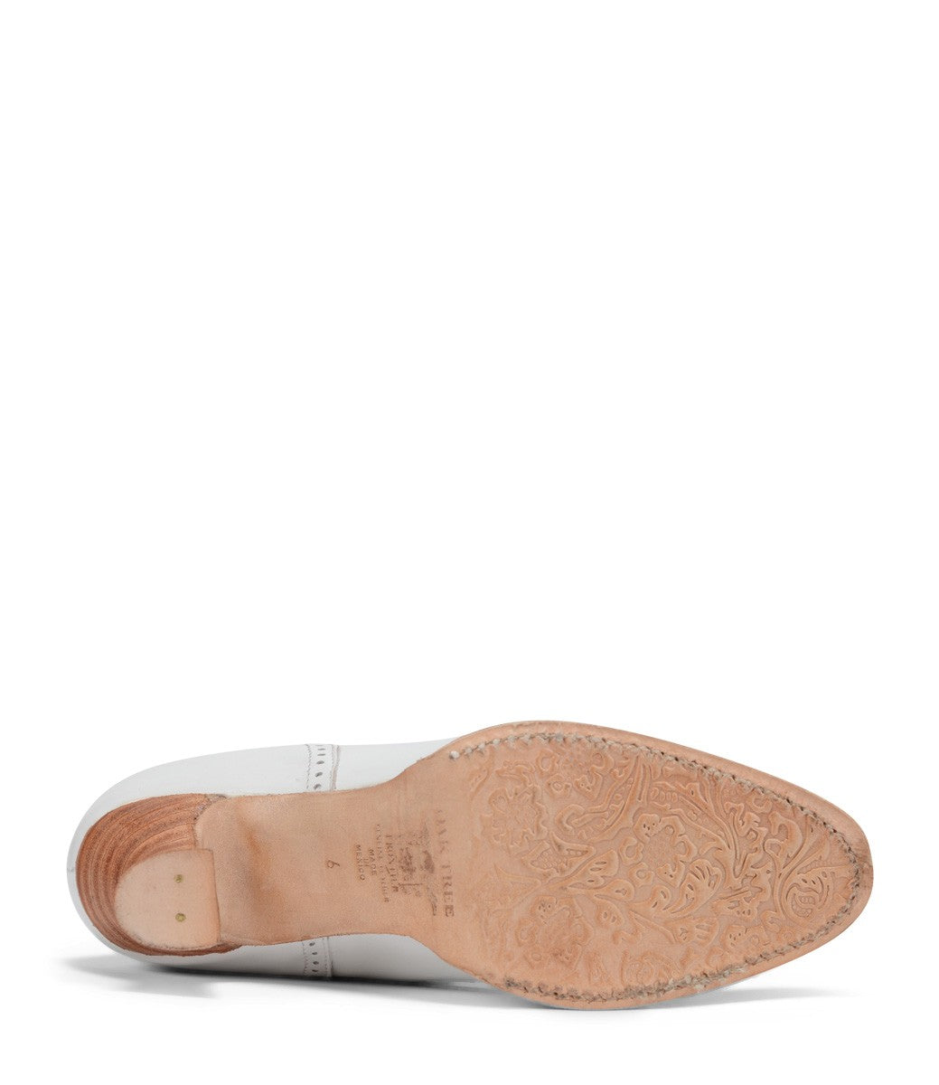 Victorian Inspired Leather & Lace Boots in White by Oak Tree Farms