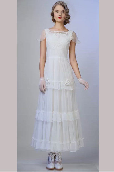 Harper Vintage Insprired Wedding Dress in Ivory by Nataya