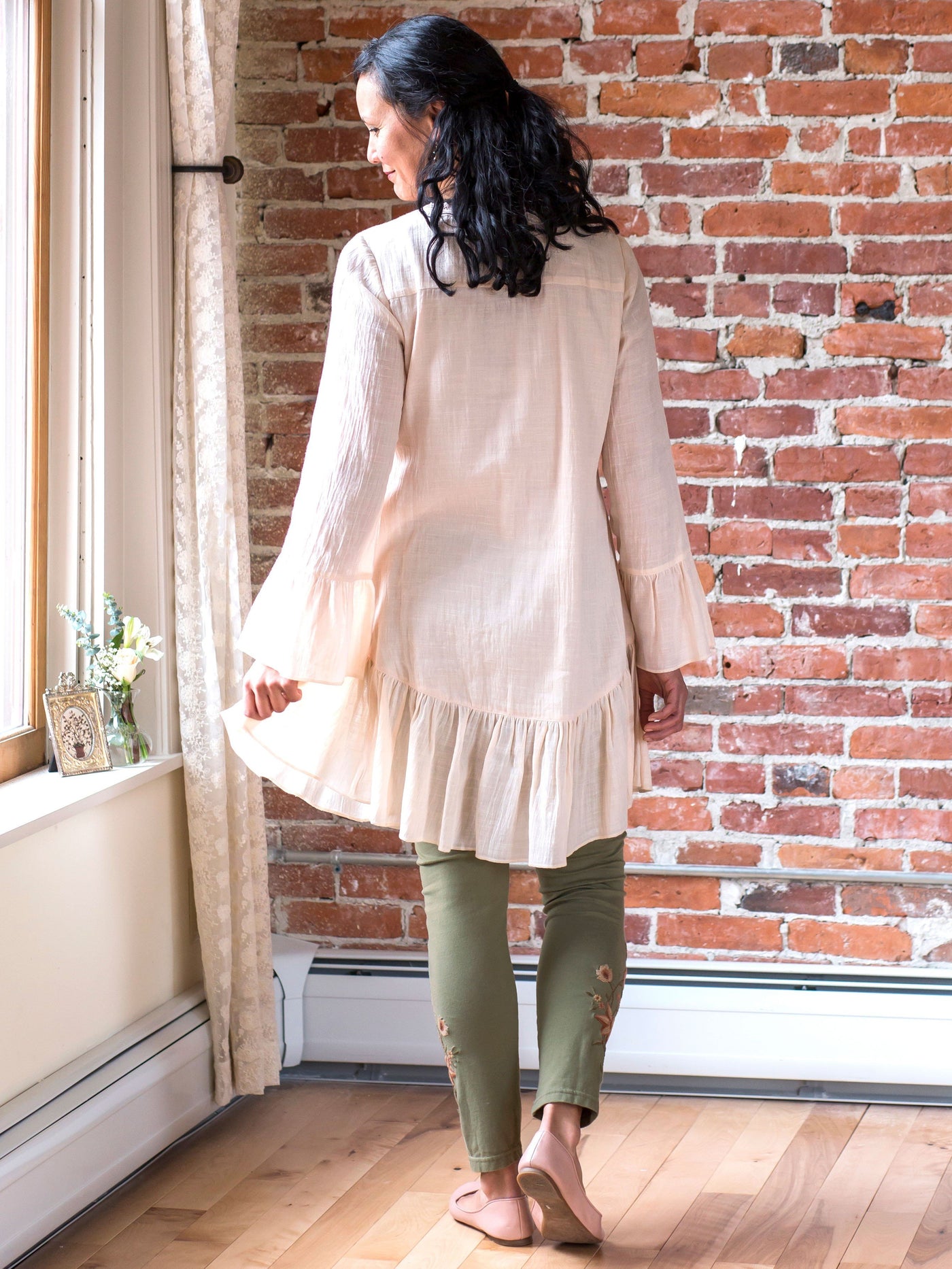 Vintage Style Tapestry Legging in Olive by April Cornell