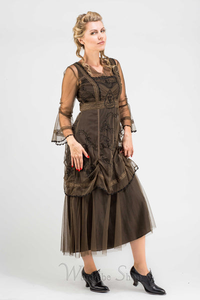 40261 Vintage Inspired Party Dress in Gold by Nataya