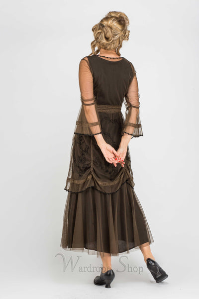 40261 Vintage Inspired Party Dress in Gold by Nataya