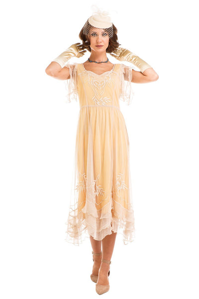 Age of Love Olivia 1920s Flapper Style Dress in Lemon by Nataya