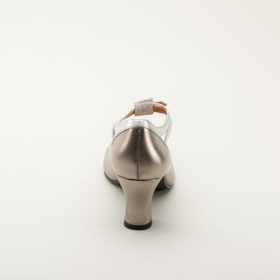 Roxy 1920s Flapper Shoes in Silver by Royal Vintage Shoes