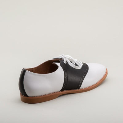Susie Classic Saddle Shoes in Black/White by Royal Vintage Shoes