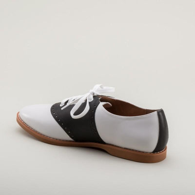 Susie Classic Saddle Shoes in Black/White by Royal Vintage Shoes