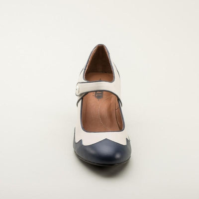 Lillian Retro Shoes in Navy/Ivory by Royal Vintage Shoes