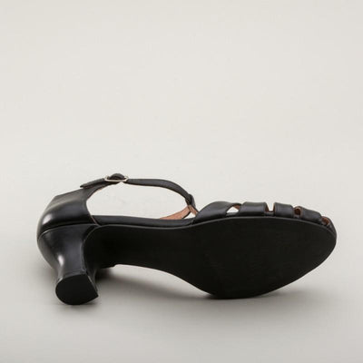 Eve Art Deco Sandals in Black by Royal Vintage Shoes