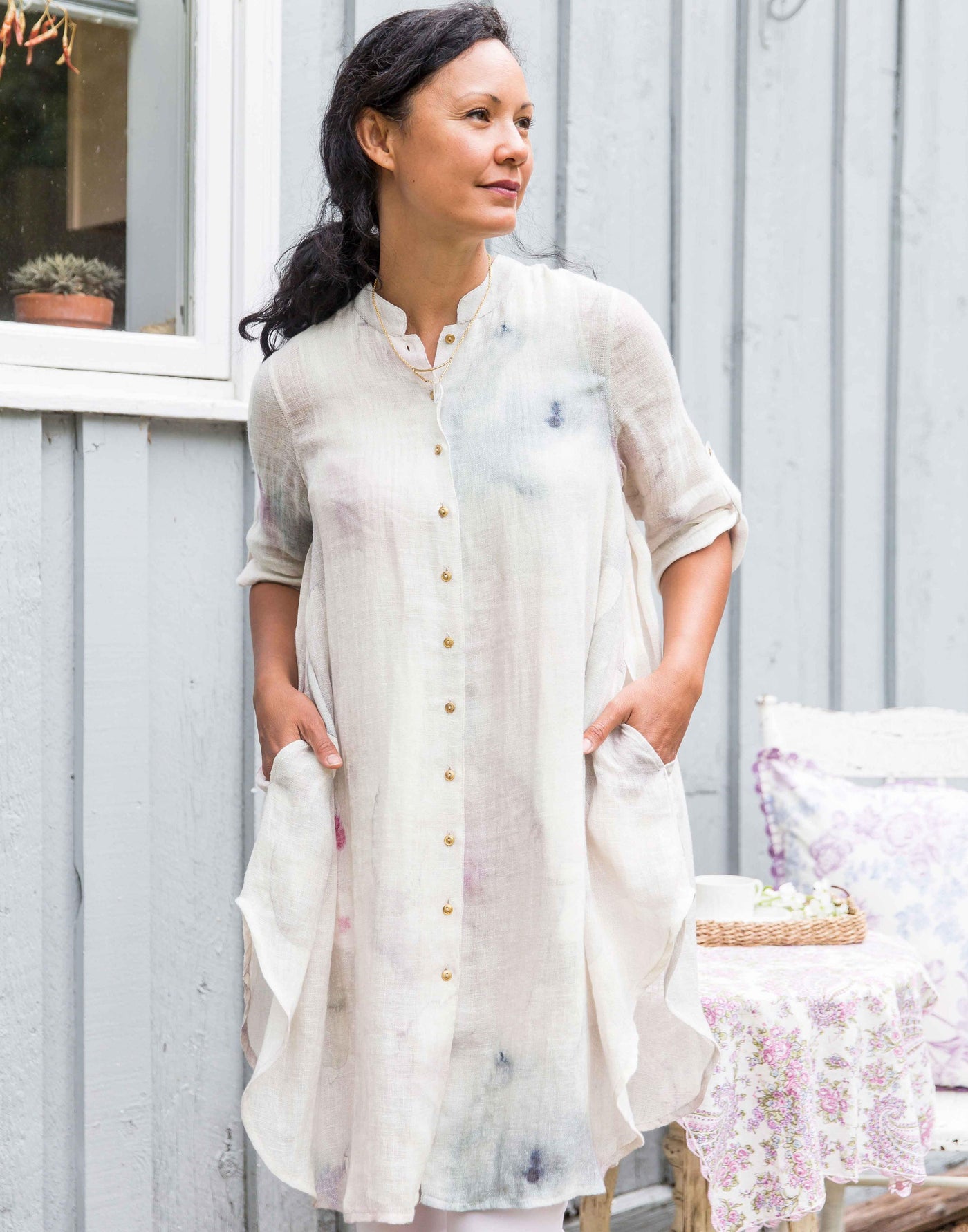 Vintage Style Tunic in Multi by April Cornell