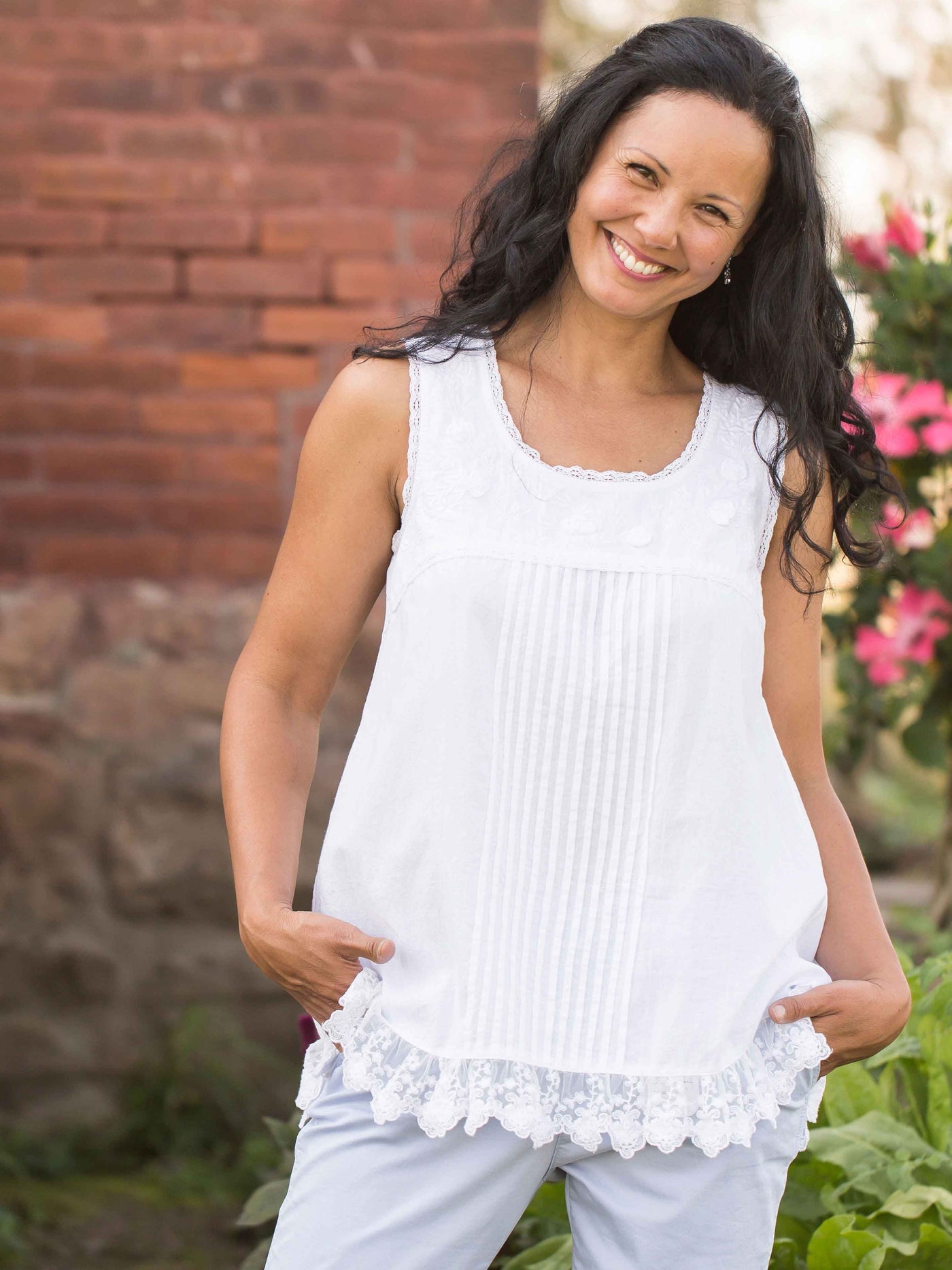 Vintage Style Camisole in White | April Cornell - SOLD OUT