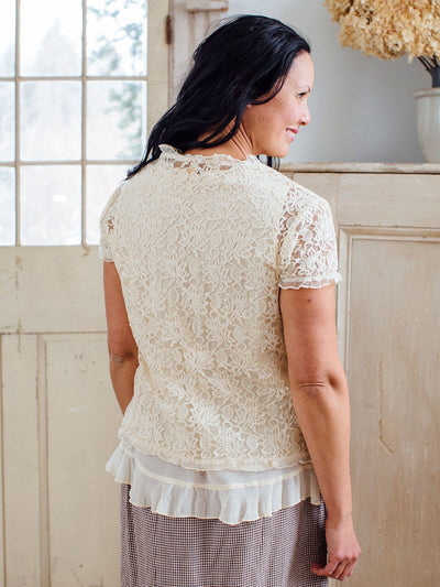 Sophia Vintage Inspired Lace Cover-Up in Ecru by April Cornell