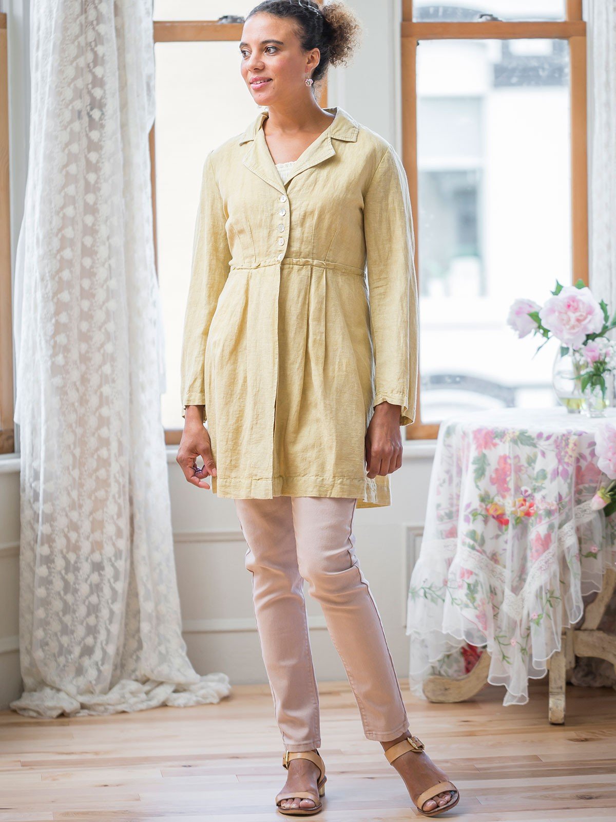 Vintage Inspired Jacket in Tan by April Cornell