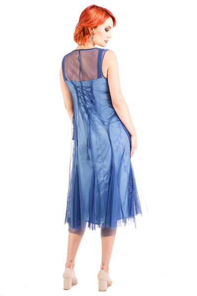 Age of Love Jackie 1920s Flapper Style Dress in Periwinkle by Nataya