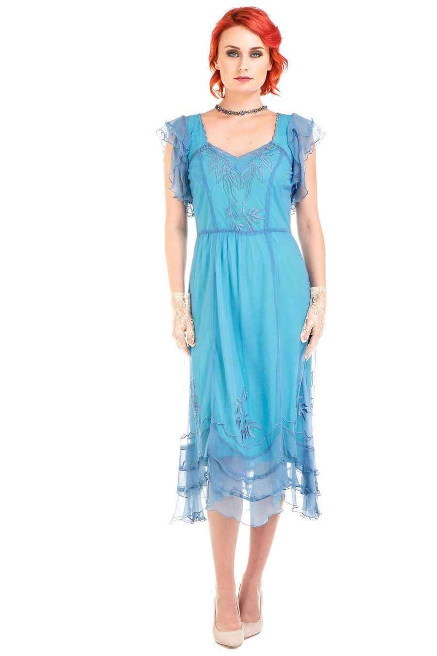 1920s Flapper Dresses - WardrobeShop  Tagged "Blue"