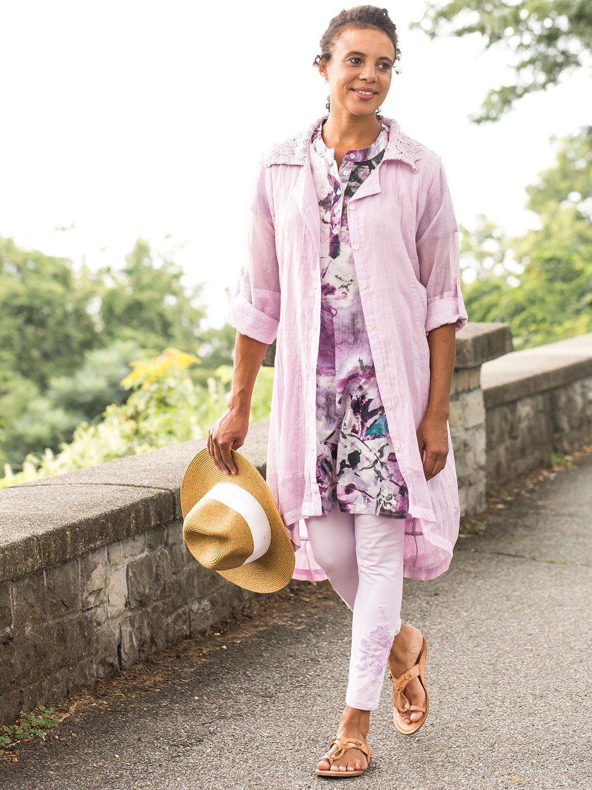 Vintage Style Tapestry Legging in Lilac by April Cornell