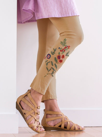 Vintage Style Tapestry Legging in Maize by April Cornell