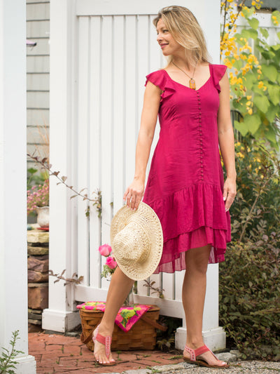 Josephine Romantic Dress in Fuchsia by April Cornell