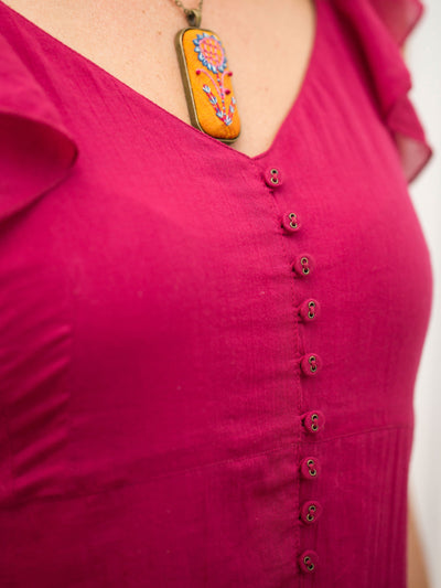 Josephine Romantic Dress in Fuchsia by April Cornell