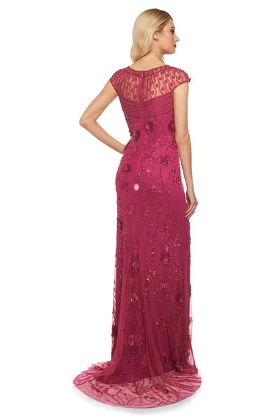 Art Nouveau Maxi Dress in Raspberry