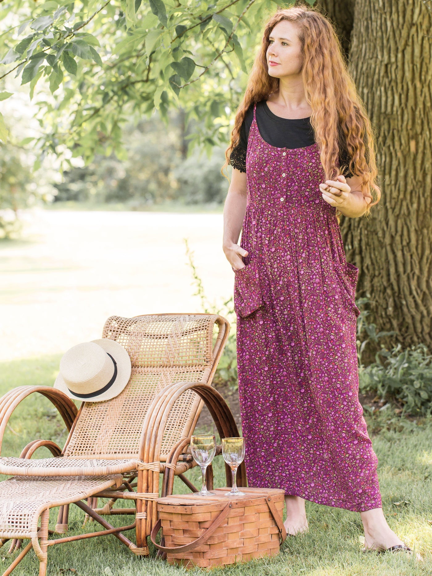 Romantic Courtyard Dress in Purple | April Cornell - SOLD OUT
