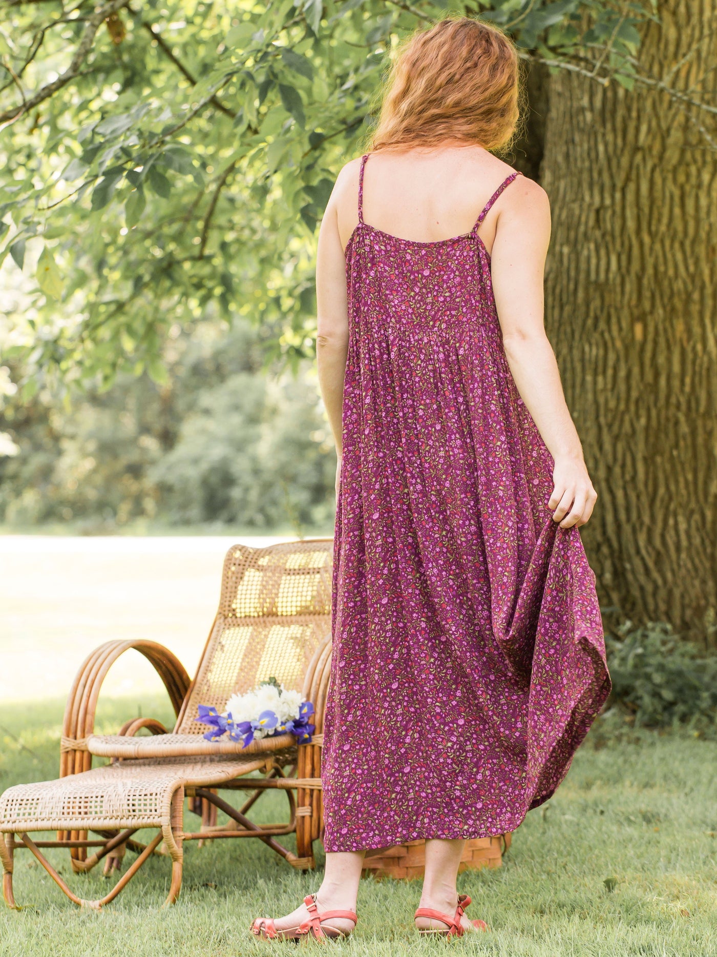 Romantic Courtyard Dress in Purple | April Cornell - SOLD OUT