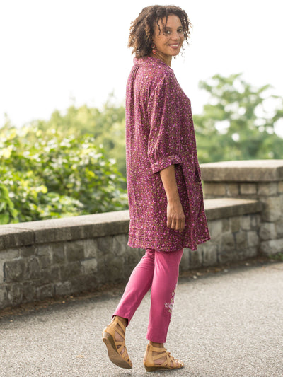 Romantic Courtyard Tunic in Purple by April Cornell
