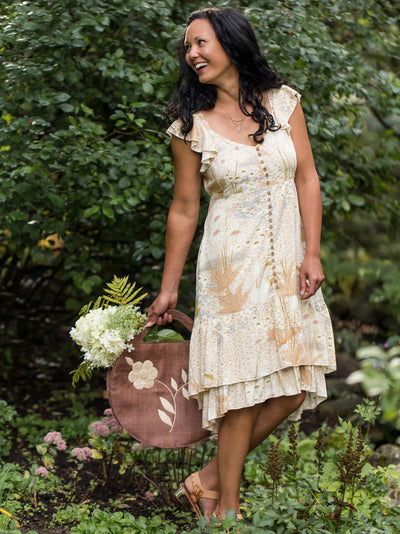 Victorian Inspired Garden Dress in Ecru by April Cornell