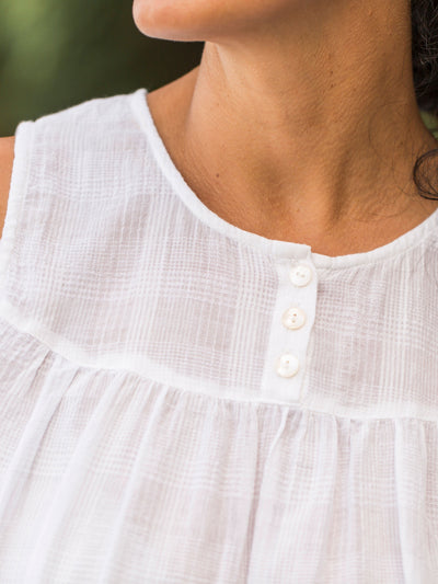 Vintage Style Sleeveless Camisole in White by April Cornell