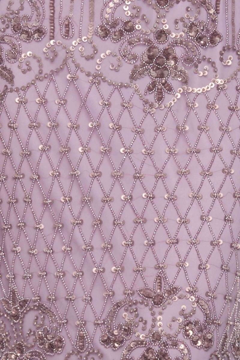 1920s Inspired Evening Maxi Dress in Lavender