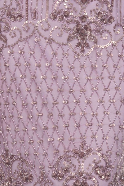 1920s Inspired Evening Maxi Dress in Lavender