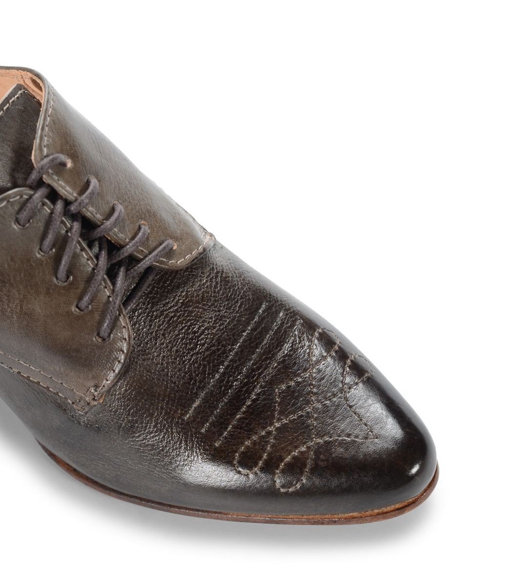 Retro Style Leather-Wrapped Heels in Taupe by Oak Tree Farms