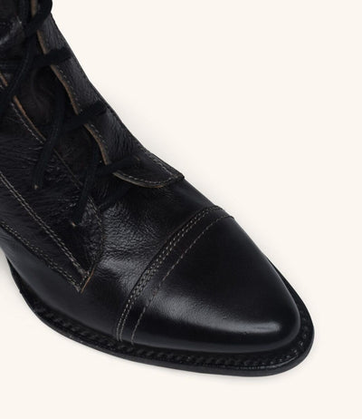 Baisley Modern Vintage Boots in Black Rustic