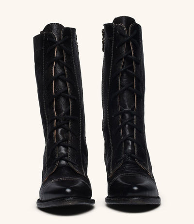 Baisley Modern Vintage Boots in Black Rustic