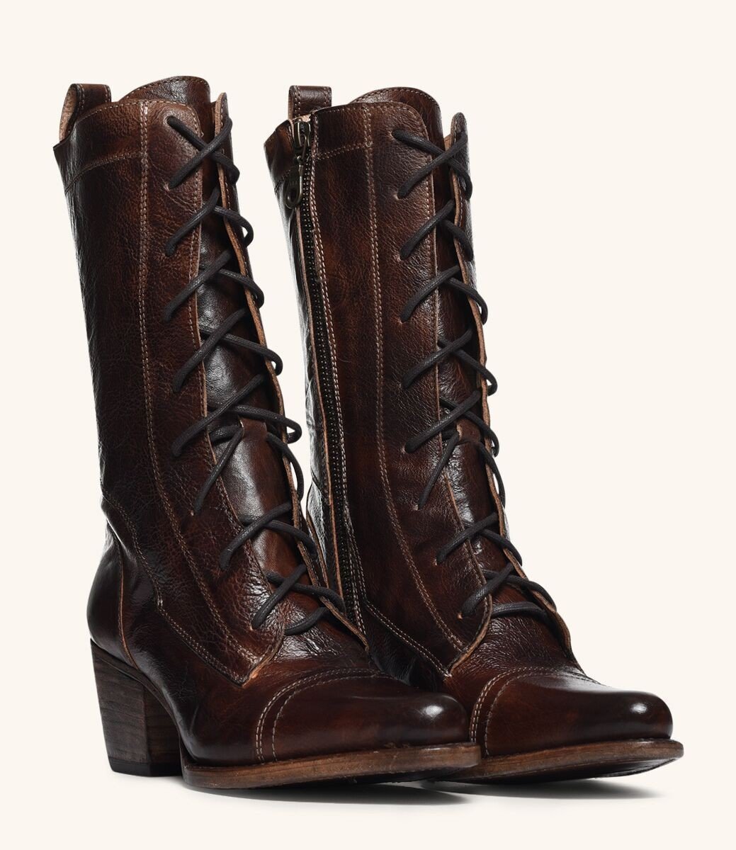 Baisley Modern Vintage Boots in Teak by Oak Tree Farms