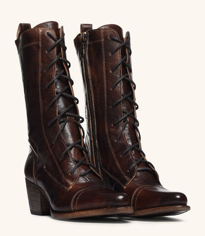 Baisley Modern Vintage Boots in Teak by Oak Tree Farms