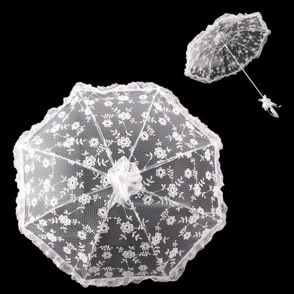 Vintage Style Small Bridal Floral Lace Parasol